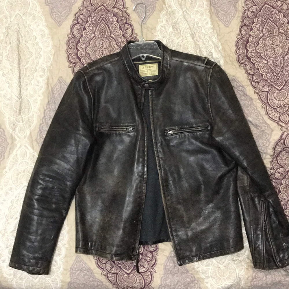 Men’s Jcrew leather jacket M